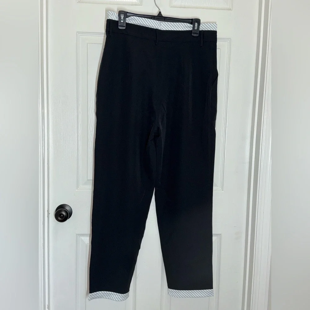 L36 Black High-Waisted Dress Pants with Relaxed Fit